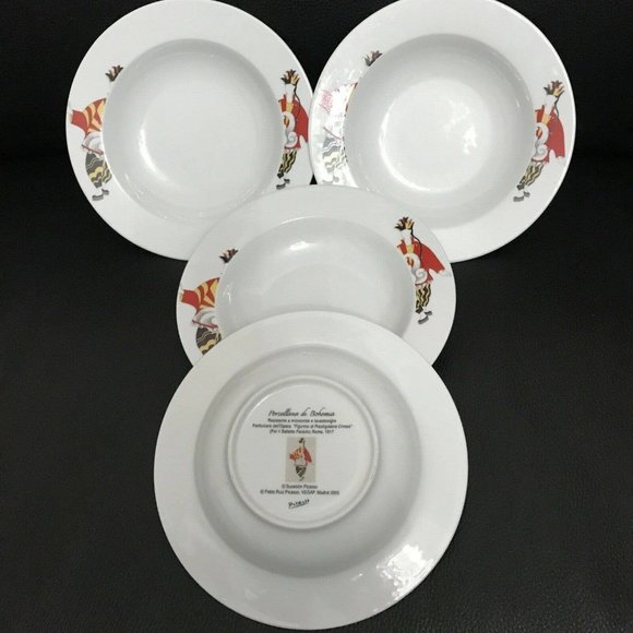 Rare To Find! Pablo Picasso Signed Bohemia Porcellana 4 Soup Plates. NWOB - Picture 1 of 4